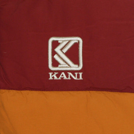 KARL-KANI-Piumino-Smanicato-Uomo-Og-Block-Puffer-Vest-Dark-Red/ocher/petrol-Blue-da-uomo