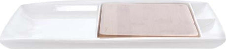 KASANOVA Antipastiera A Più Scomparti, In Porcellana E Bamboo, Da 34,5x22 Cm Bianco Casa e cucina/Stoviglie/Piatti ciotole e vassoi/Piatti per servire/Vassoi/Piatti da portata Scontolo.net - Potenza, Commerciovirtuoso.it