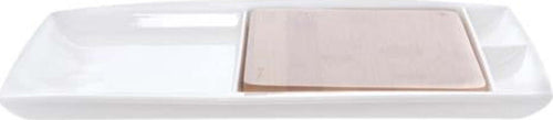 KASANOVA Antipastiera A Più Scomparti, In Porcellana E Bamboo, Da 34,5x22 Cm Bianco Casa e cucina/Stoviglie/Piatti ciotole e vassoi/Piatti per servire/Vassoi/Piatti da portata Scontolo.net - Potenza, Commerciovirtuoso.it