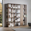 Libreria Roma a parete, in legno, con ripiani, per arredamento camere ed interni