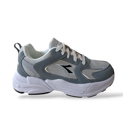 Scarpe sneakers Bambino Diadora Alley grigio-bianco laccio