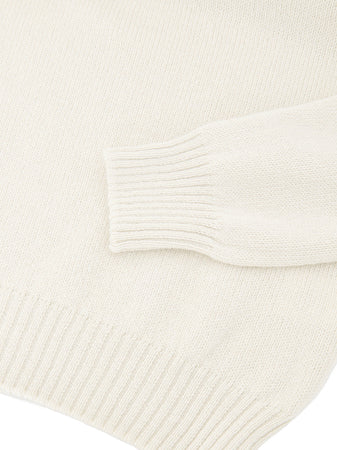 Gran Sasso Maglione Dolcevita in Lana Bianco da uomo