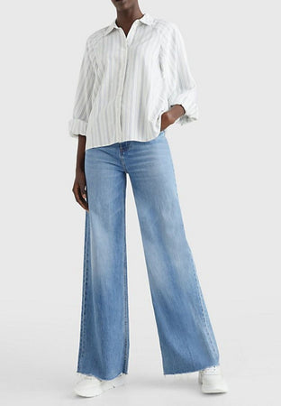 Tommy Hilfiger BLUSA VIS STRIPE RAGLAN SHIRT LS da donna