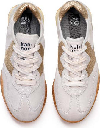 Kehnoo-sneakers-donna-in-camoscio-white-gold-KW9723
