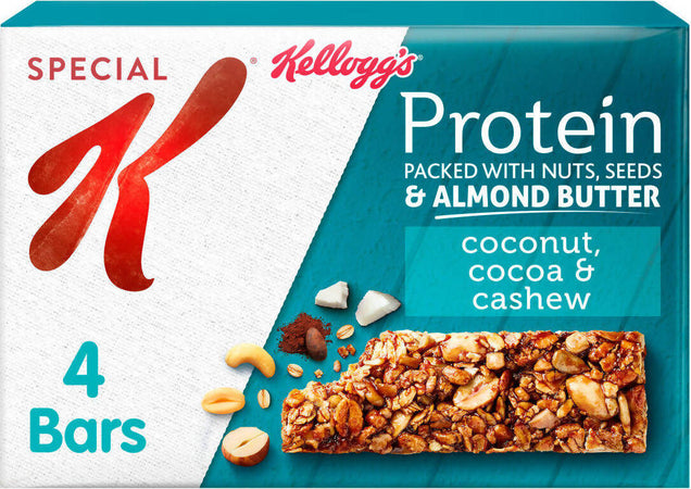 Kellogg's Special K Barrette Protein Barretta Cocco Frutta Secca E Mandorle Snack Proteico Barretta Dietetica Kellogg's 35 Gr Barrette Imbustate Singolarmente Salute e cura della persona/Alimentazione e nutrizione/Barrette e bibite nutrizionali/Barrette nutrizionali/Barrette dietetiche Non solo alimenti - Albano Laziale, Commerciovirtuoso.it