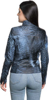 Kelly---Giacca-Donna-Blu-Effetto-Graffiato-in-Vera-Pelle