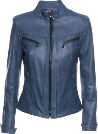 Kelly---Giacca-Donna-Blu-in-Vera-Pelle