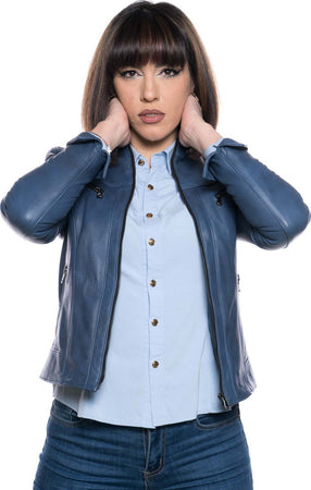 Kelly---Giacca-Donna-Blu-in-Vera-Pelle