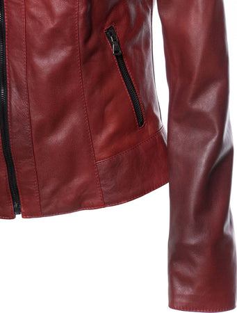 Kelly---Giacca-Donna-Bordeaux-in-Vera-Pelle