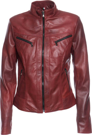 Kelly---Giacca-Donna-Bordeaux-in-Vera-Pelle