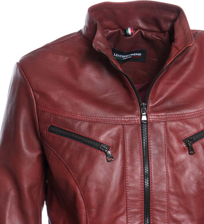Kelly---Giacca-Donna-Bordeaux-in-Vera-Pelle