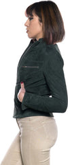 Kelly---Giacca-Donna-Verde-in-Vera-Pelle-di-Renna