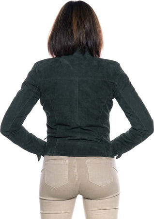 Kelly---Giacca-Donna-Verde-in-Vera-Pelle-di-Renna