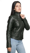 Kelly---Giacca-Donna-Verde-in-Vera-Pelle