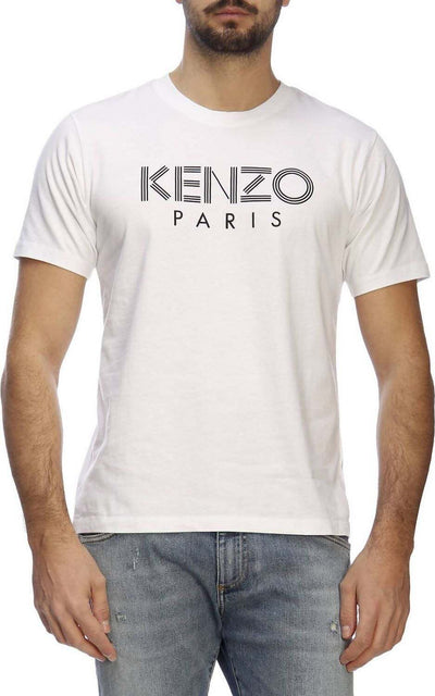 Kenzo Paris T-Shirt Uomo Bianca Maxi Logo 100% Cotone KENZO Maglia Maniche Corte Girocollo Per Lui T-Shirt Kenzo Paris Bianco Euforia - Bronte, Commerciovirtuoso.it