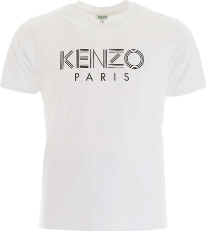Kenzo Paris T-Shirt Uomo Bianca Maxi Logo 100% Cotone KENZO Maglia Maniche Corte Girocollo Per Lui T-Shirt Kenzo Paris Bianco Euforia - Bronte, Commerciovirtuoso.it