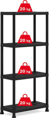 Keter Scaffale 4 Ripiani Nero Fai da te/Organizzazione casa e magazzini/Scaffalature Scontolo.net - Potenza, Commerciovirtuoso.it