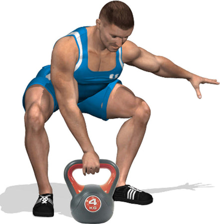 Kettlebell-Esercizio-Fisico-Fitness-Peso-in-Ghisa-da-4-kg-Impugnatura-Ergonomica