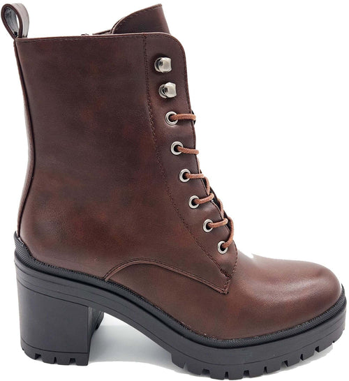 Ketty - Stivaletti in ecopelle donna con lacci