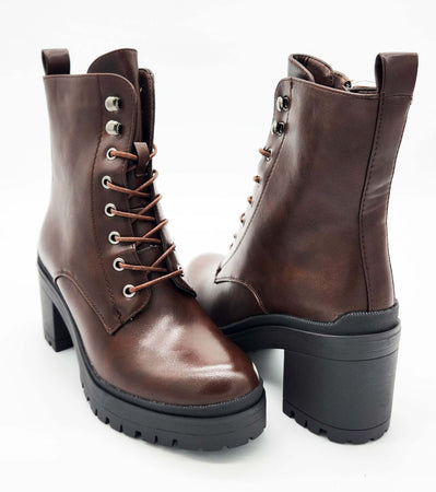 Ketty - Stivaletti in ecopelle donna con lacci