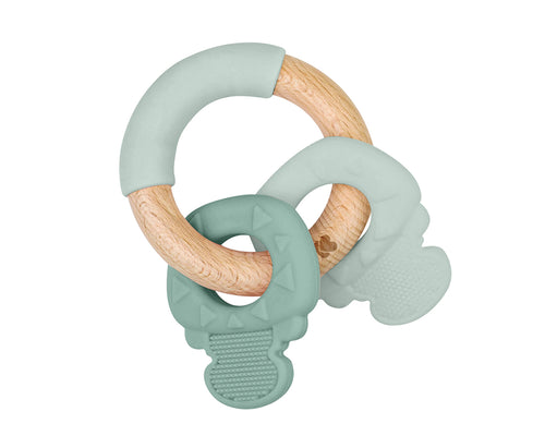 Massaggiagengive in Silicone e Legno Keys Mint