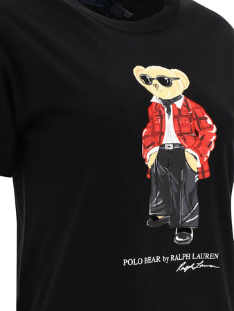 Polo Ralph Lauren T-Shirt Donna Polo Bear Slim-Fit Mezze Maniche Con Orsetto
