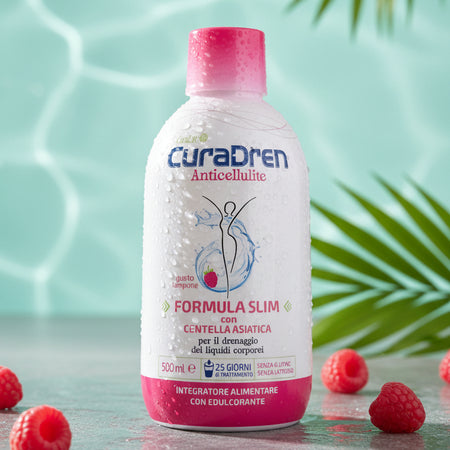 curadren anticellulite formula slim con centella asiatica per il drenaggio dei liquidi corporei 500ml 25 giorni di trattamento