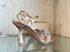 KHARISMA Sandalo con Strass Laminato Rosa Oro Argento