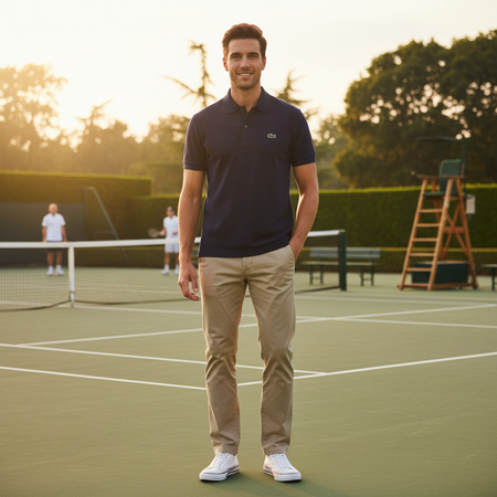 Lacoste Polo Uomo Classica Piqué Polo Tinta Unita Colletto Mezze Maniche Polo Lacoste In Petit Piqué 100% Cotone Polo Classica