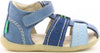 Kickers Bigbazar-2 Bleu Tricolore Sandali Per Bambini Scarpe Estive in Pelle con Suola in Gomma Colorate 785420-10 Scarpe Sanitaria Gioia del Bimbo - Villa San Giovanni, Commerciovirtuoso.it