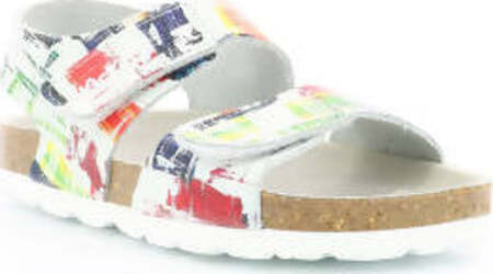 Kickers Summerkro Multicolor Painting Sandali Per Bambini Scarpe Estive in Pelle Colorate 785456-10 Sandalo Bimbo Estivo Bianco Multi Colore Strapp Scarpe Sanitaria Gioia del Bimbo - Villa San Giovanni, Commerciovirtuoso.it