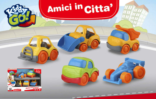 KiddyGO!Amici-in-Citta'-set-5-veicoli