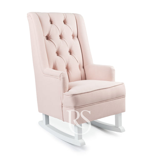 Poltrona Rocking Seat Kids Royal Rocker Blush Pink/White Legs