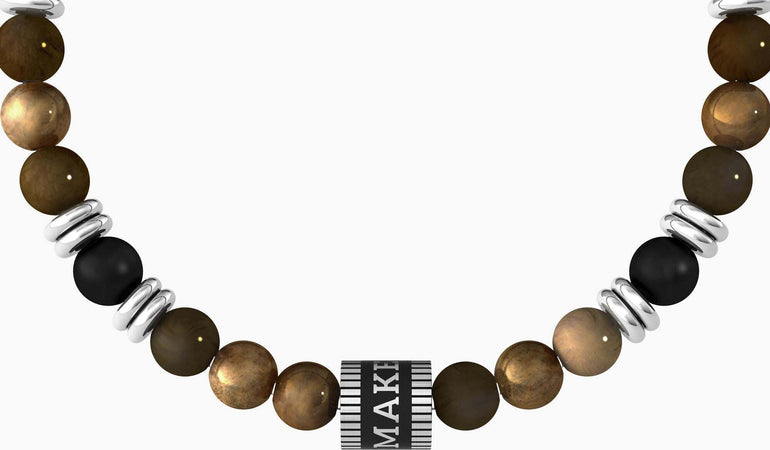 Kidult-----Bracciale-uomo-con-occhio-di-tigre-e-agata-nera-MAKE-A-WISH