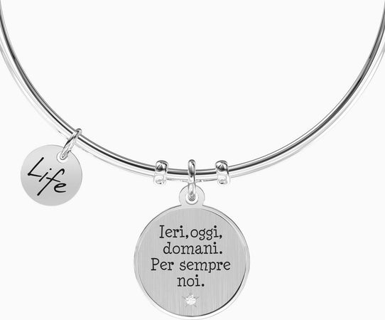 Kidult---Bracciale-rigido-con-ciondolo-e-scritta