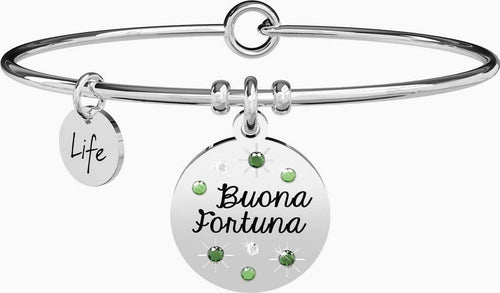 Kidult---Bracciale-rigido-in-acciaio-con-ciondolo-portafortuna