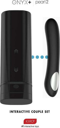 Kiiroo Set Coppia Onyx + E Pearl2 Nero Masturbatore Maschile + Vibratore Con Connesione Internet Salute e cura della persona/Erotismo e contraccezione/Sex toys/Masturbatori maschili/Masturbatori a coppa e accessori/Masturbatori a coppa elettrici Kondorama - Martinsicuro, Commerciovirtuoso.it