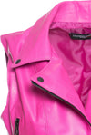 Kiki---Gilet-Donna-Rosa-Fluo-in-vera-pelle-smanicato