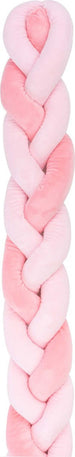Kikkaboo-Paraurti-intrecciato-180-cm-3-trecce-(12-cm)-rosa