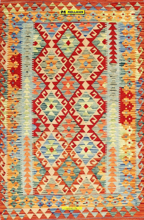 Kilim Kaudani Melange 153x100 Casa e cucina/Tessili per la casa/Tappeti e tappetini/Tappeti Mollaian Tappeti - Lecce, Commerciovirtuoso.it