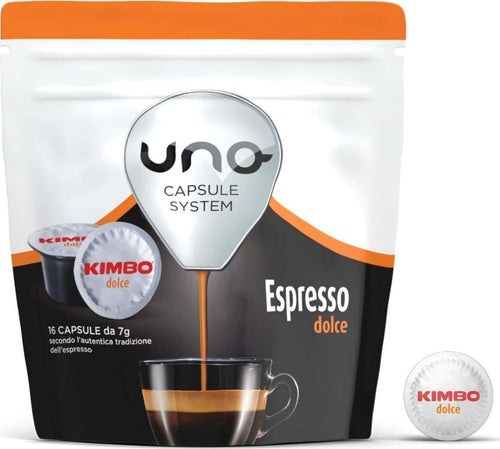 Kimbo-Caffe'-Confezione-Da-16-Capsule-Compat.-Uno-System-Dolce