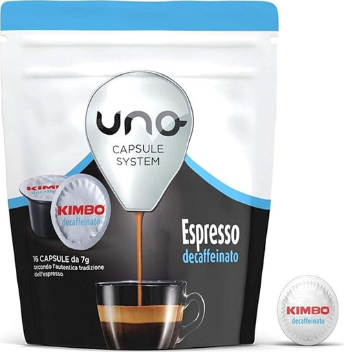 Kimbo-Caffe'-Confezioneda-16-Capsule-Compat.-Uno-System-Decaffeinato