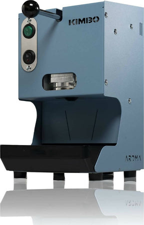 Kimbo-macchina-per-caffe'-metal-blu-cialde-blu-pastello