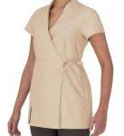 Kimono Donna Paola Beige Taglia XL Manica Corta Kimono Estetista Parrucchiera Massaggi