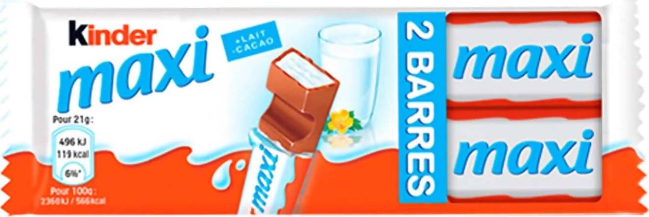 Kinder Maxi 24x Snack Al Cioccolato Kinder Maxi Due Barrette Al Latte 42 Gr Confezione Da 24 Pz Alimentari e cura della casa/Snack dolci e salati/Cioccolata/Barrette/Formato snack Franco Pausa Caffè - Albano Laziale, Commerciovirtuoso.it