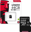 Kingston-Micro-Sd-64-Gb-Classe-10-Microsd-80-Mb/s-Canvas-Scheda-Memoria-64gb