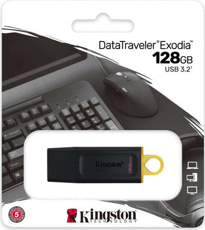 KINGSTON-PEN-DRIVE-FLASH-USB-DATATRAVELER-EXODIA-128GB-|-DTX-128GB