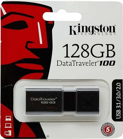 Kingston-Pendrive-Usb-Data-Travel100-Usb-3.1/3.0/2.0-128gb