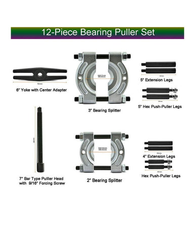Kit 10 Pezzi Separatore Dislocatore Estrattore Cuscinetti 75-105 Mm