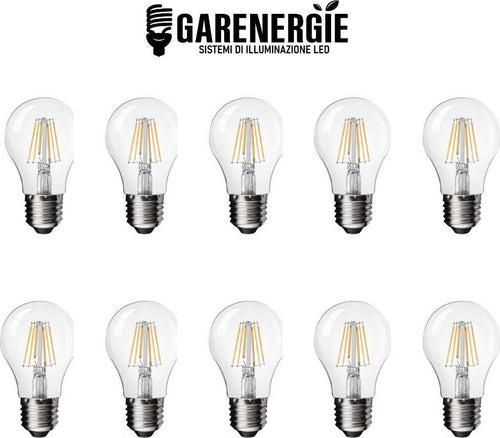 Kit 10 pz Lampadina led filamento e27 8w bianco freddo Illuminazione/Lampadine/Lampadine a LED Led Mall Home - Napoli, Commerciovirtuoso.it
